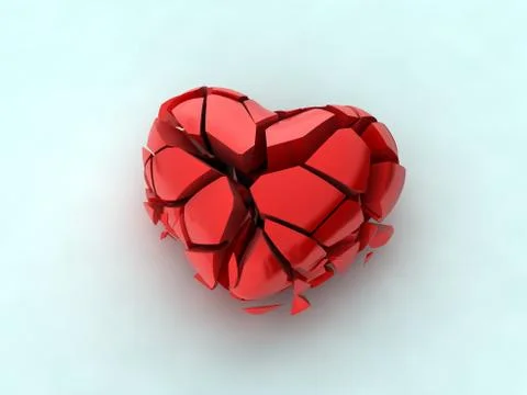 Boken heart Stockillustratie