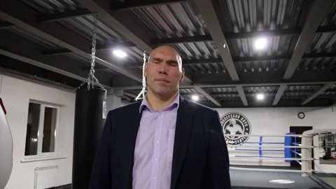 Боксер Валуев Николай boxer Nikolay Sergeevich Valuev Stock Footage 87236788