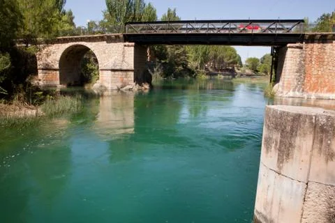 Bolarque iron bridge Stock Photos
