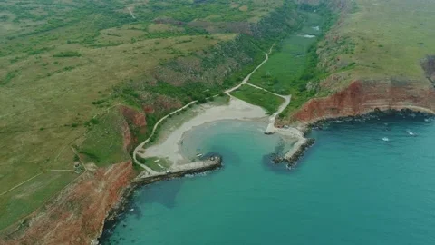 Bolata Beach, Cape Kaliakra, on the northern coast of Bulgaria. Vídeos de archivo 138705553