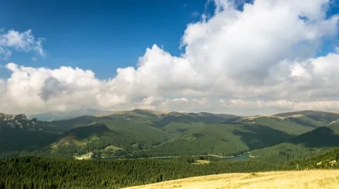 Bolboci lake surrounded by forest Stock Footage 42226150