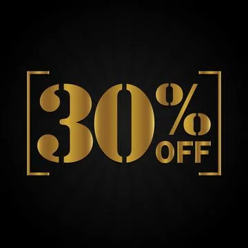 Bold 30% Off Discount Banner Stock-Illustration