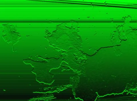 Bold 3d bas relief abstract in bright green Illustrazione stock