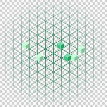 Bold 3d isometric background lines isolated PNG with transparent background Stock Photos