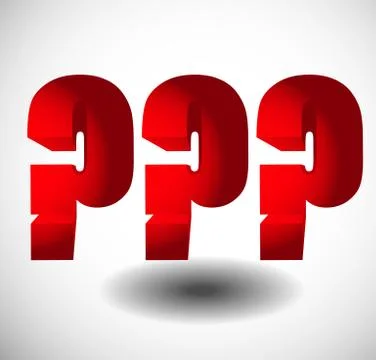 Bold, 3d question marks. 3 question marks for problem, riddle or concepts rel Stock Illustration