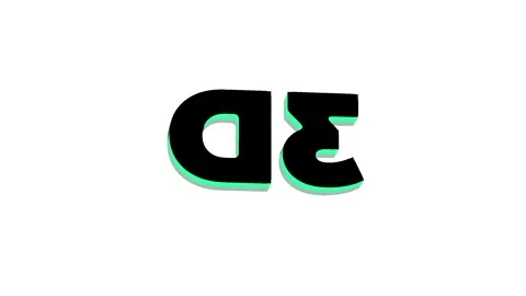 Bold 3D Text Teal Shadow Title Sticker Animation Stock Footage 346804104