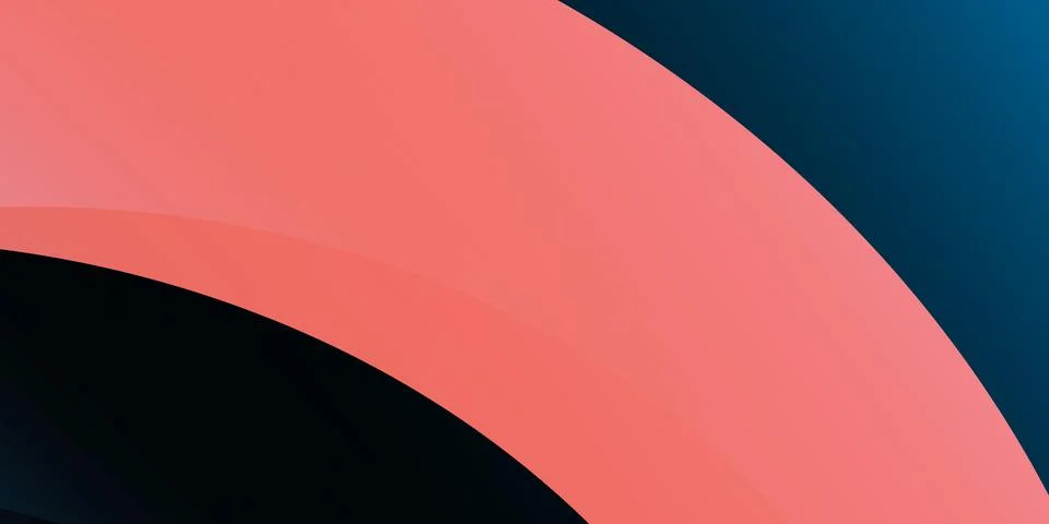 Bold abstract composition featuring a vibrant red arc against a dark backgr.. Stock Illustration