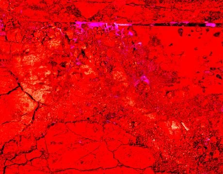 Bold abstract composition in intense red tones with layered paint textures Stock Photos