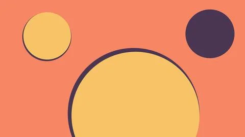 Bold Abstract Composition with Minimal Circles 库存插图