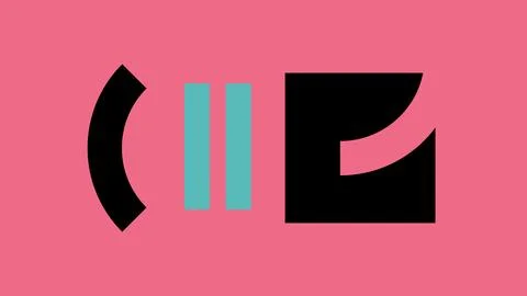 Bold Abstract composition Pink Background Stock Illustration