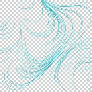 Bold abstract curl flow pattern transparent PNG Stock Photos