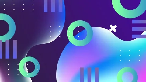 A bold abstract design with vibrant colors and geometric pattern Stock Footage 296566979