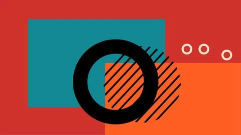 Bold Abstract Geometric Background イラスト素材