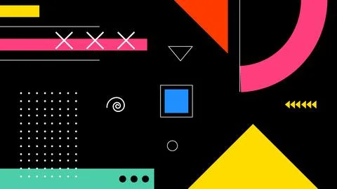 Bold Abstract Graphic Elements Background Illustrazione stock