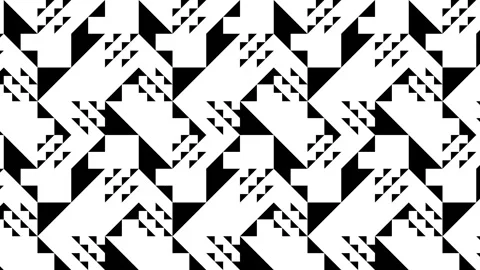 Bold Abstract Loop Animation with Black and White Geometric Patterns Stock Footage 333036041