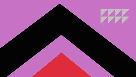 Bold Abstract Minimalist Composition with Arrows Stock Illustration