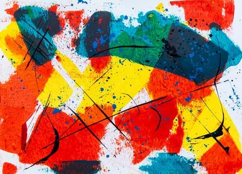 Bold abstract painting background Stock Photos