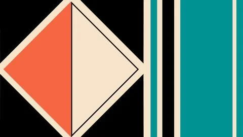 Bold Abstract Triangles on Beige Background Stock Illustration