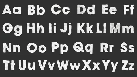 Bold Alphabet Animation Stock Footage 88446161