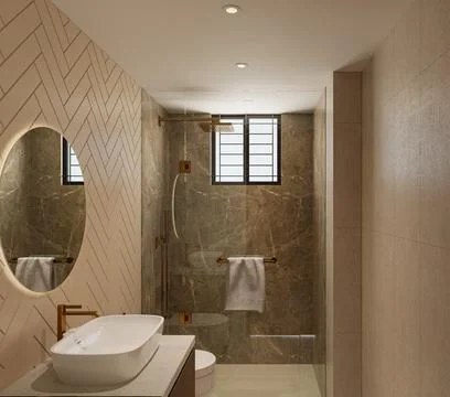 Bold and Dramatic Making a Statement with Your Bathroom Design - bold, drama Stock Illustration