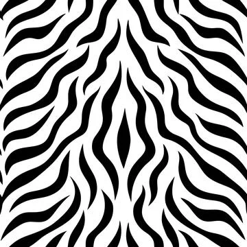 Bold and Dynamic Zebra Stripe Pattern in Classic Black and White Stock-Illustration
