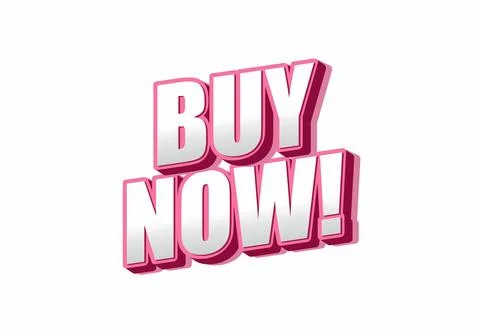 A bold and eye catching graphic featuring the text BUY NOW! in large, three.. Stock Illustration