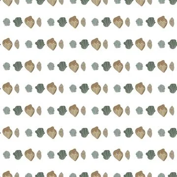 Bold and minimal ocean shell pattern for trendy designs. Coastal shell text.. Stock Illustration