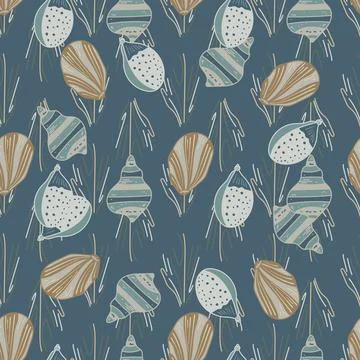 Bold and minimal ocean shell pattern for trendy designs. Coastal shell text.. Stock Illustration