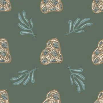 Bold and minimal ocean shell pattern for trendy designs. Coastal shell text.. Stock Illustration