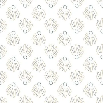 Bold and minimal ocean shell pattern for trendy designs. Stock Illustration