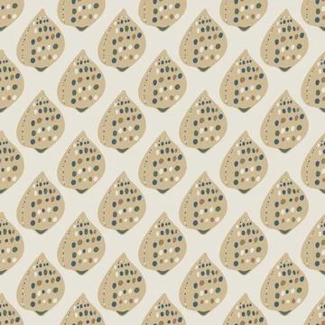 Bold and minimal ocean shell pattern for trendy designs. Illustrazione stock