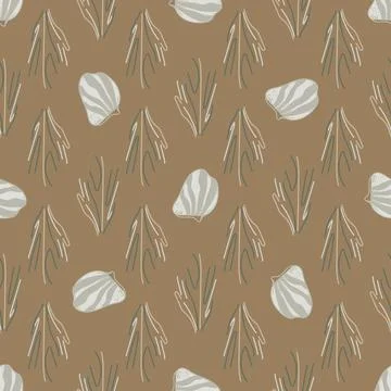 Bold and minimal ocean shell pattern for trendy designs. Stock Illustration