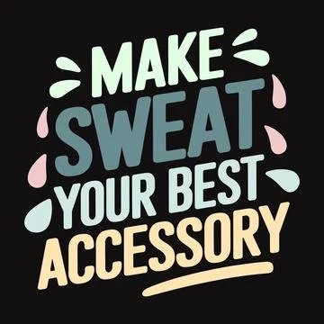 Bold and Powerful Typography to Keep You Inspired During Your Workout Journey Stock Illustration