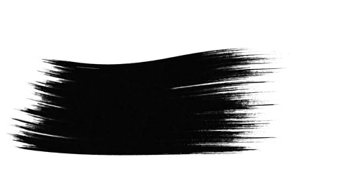 A bold and smooth black 3D brush stroke on a white background, ideal for Видео 284193781