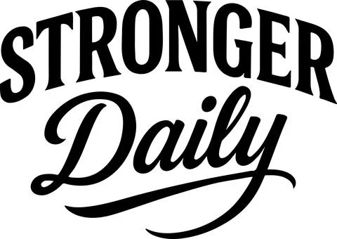 Bold and stylish text logo for a daily motivation or supplement brand. Stock Illustration