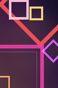 A bold arrangement of colorful squares, rectangles, and diagonal lines crea.. Illustrazione stock