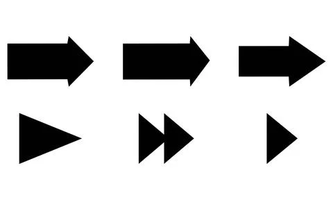 Bold Arrow Indicators and Fast Forward Play Symbols Stock Illustration