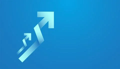 Bold arrows moving upward symbolize strong growth and increasing success in.. Stock Illustration