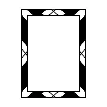 Bold artistic corner rectangle border frame vector illustration 스톡 일러스트