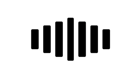 Bold Audio Waveform Icon Stock Footage 343509036