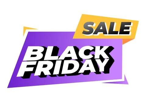 Bold Back Friday Sale Text Effect with Vibrant Purple and Golden Layers イラスト素材