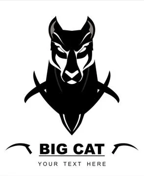 Bold big cat Stock Illustration