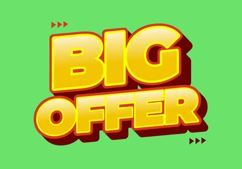 Bold Big Offer Typography for Retail Promotion Campaign Stock Illustration