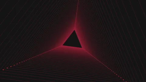 Bold black and red triangle pattern with intricate lines Stock-Footage 300763466
