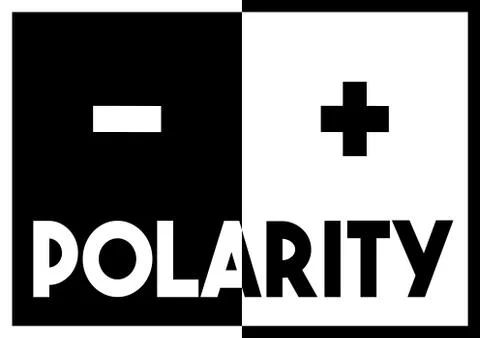 A bold black and white design text graphic illustration on the concept of ele Stock Illustration