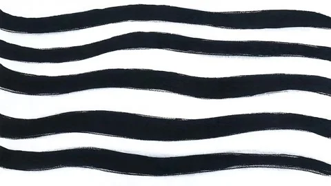 Bold black and white shimmering wavy line scribbles. Video stock 284516746
