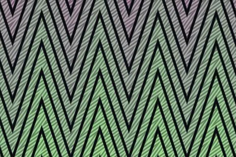 Bold black chevron lines repeat vertically across a muted green background Stock Illustration