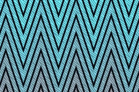 Bold black chevron lines repeat across a bright turquoise background creating a Stock Illustration