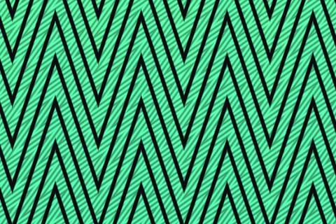 Bold black chevron lines repeat across a vivid turquoise background creating a Stock Illustration