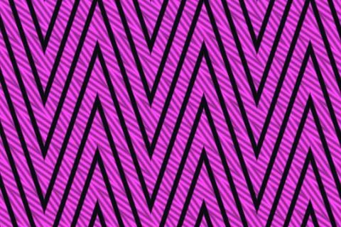 Bold black chevron lines repeat across a vivid magenta background creating a Stock Illustration